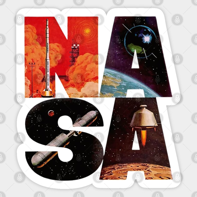 Vintage Nasa Design Sticker by Timeless Chaos